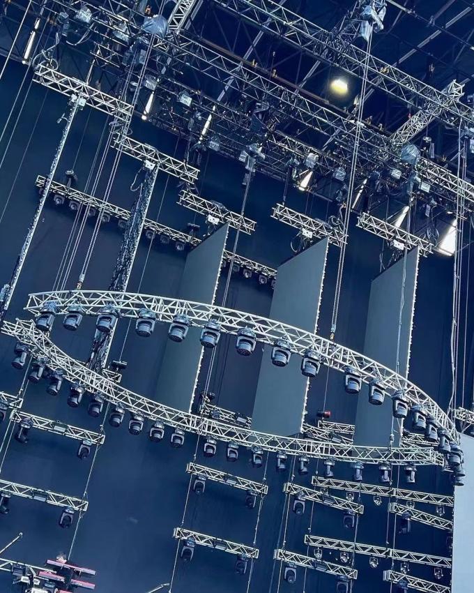 Alloy Steel Event Truss Tower Hand Crank , Foldable Line Array Lift Tower