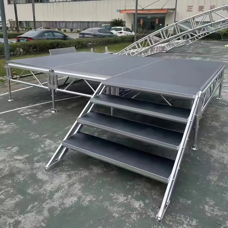 4ft X 8ft Portable Event Stage Platform Aluminum Glass Stage Platform