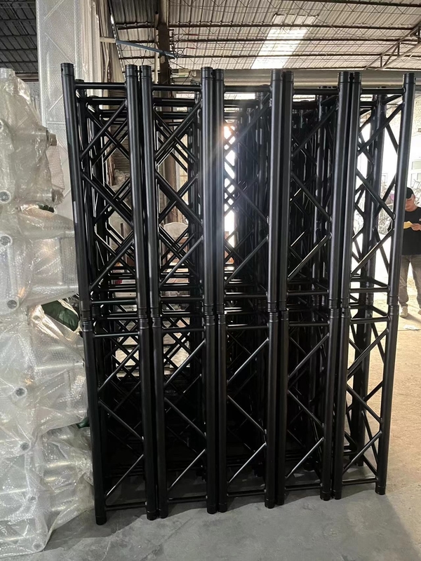 Portable Black Aluminum Spigot Truss Fast Assembly DJ Lighting Truss System For Outdoor Events