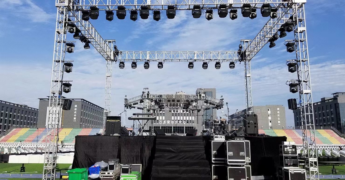 400x400mm Aluminum Stage Truss System , Triangle Lighting Truss For Events Concerts