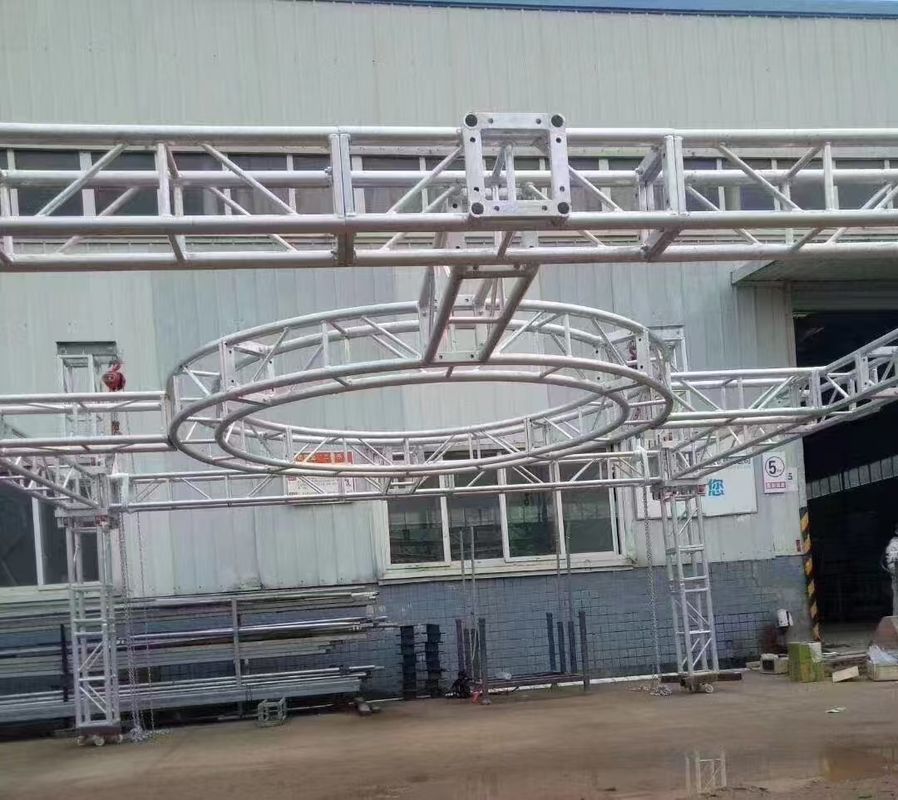 Éclairage de treillis circulaire personnalisé, treillis d'éclairage en aluminium argenté 6082-T6