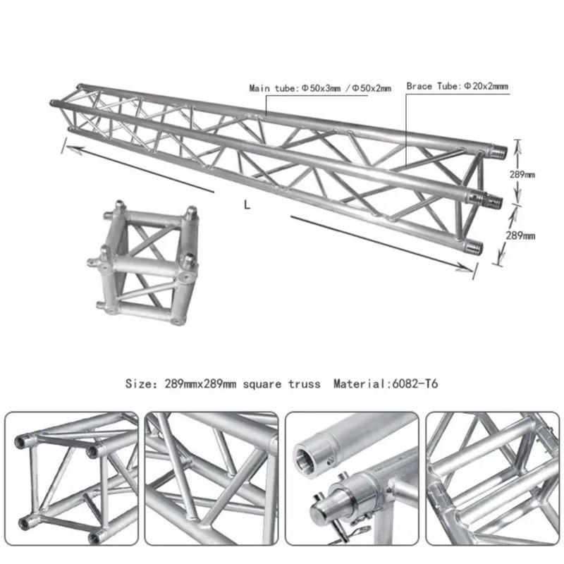 6061-T6 Aluminium-Bühnenträger 1-4m Kurvenbeleuchtung