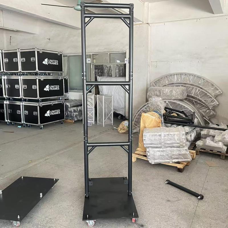 Truss de aluminio U-Frame Modular Lidj truss de iluminación de pie Truss con 300Kg de carga de aleación de aluminio 6082-T6 600x800mm plataforma de escenario de eventos sistemas de truss de eventos