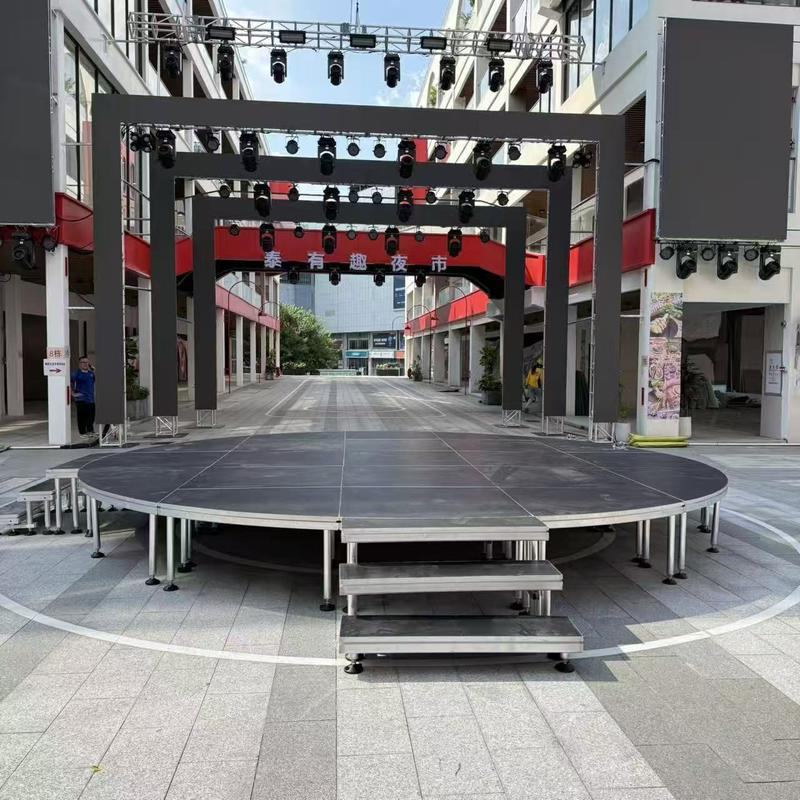 Adjustable Height Waterproof Anti-Skid Aluminum Stage Platform for Outdoor Indoor Events