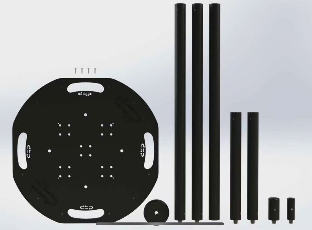 T-Light Stand with 60KG Load-Bearing Capacity Made of Aluminum Alloy and Iron in Black for Stage Lighting