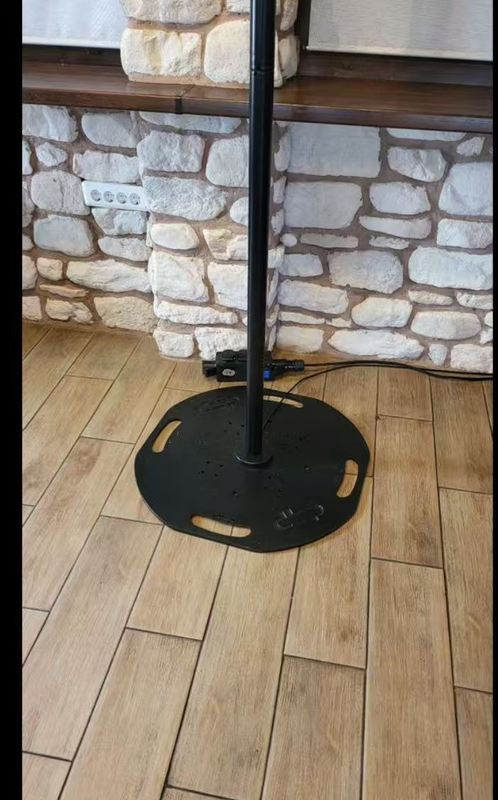 T-Light Stand with 60KG Load-Bearing Capacity Made of Aluminum Alloy and Iron in Black for Stage Lighting