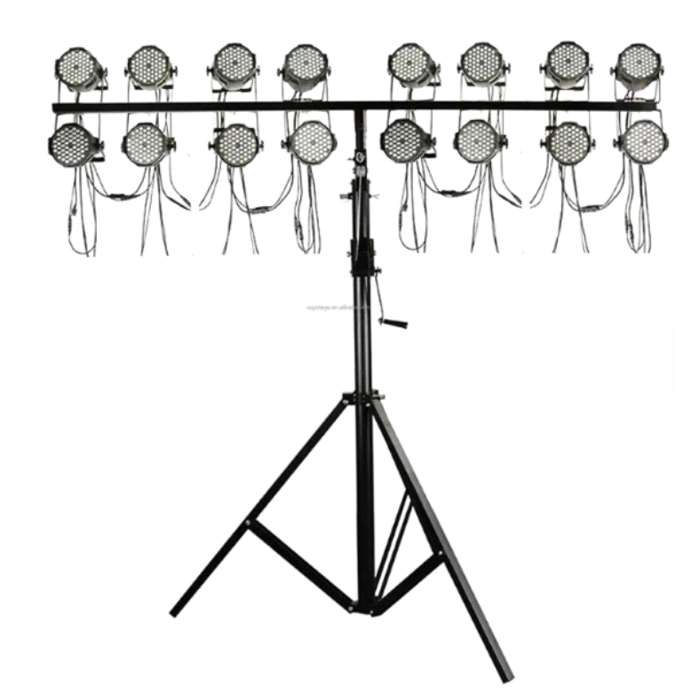 3M/4M ijzeren lichtstatief | Dubbellaags | Podiumverlichting