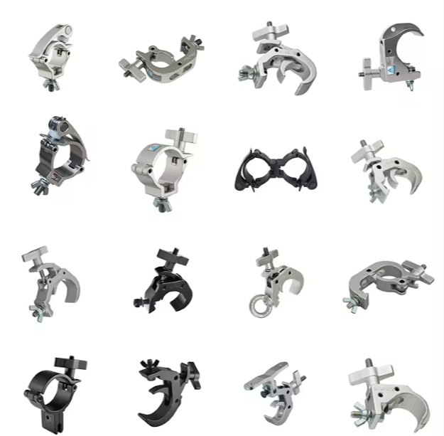 Heavy Duty Aluminum Clamps with 48-52mm Pipe Diameter for DJ Lighting and Stage Lighting Made from 6061-T6 Aluminum Alloy