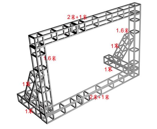 200x200mm Aluminum Bolt Square Truss with GB 6061-T6 Aluminum Alloy for Outdoor Lighting Stage