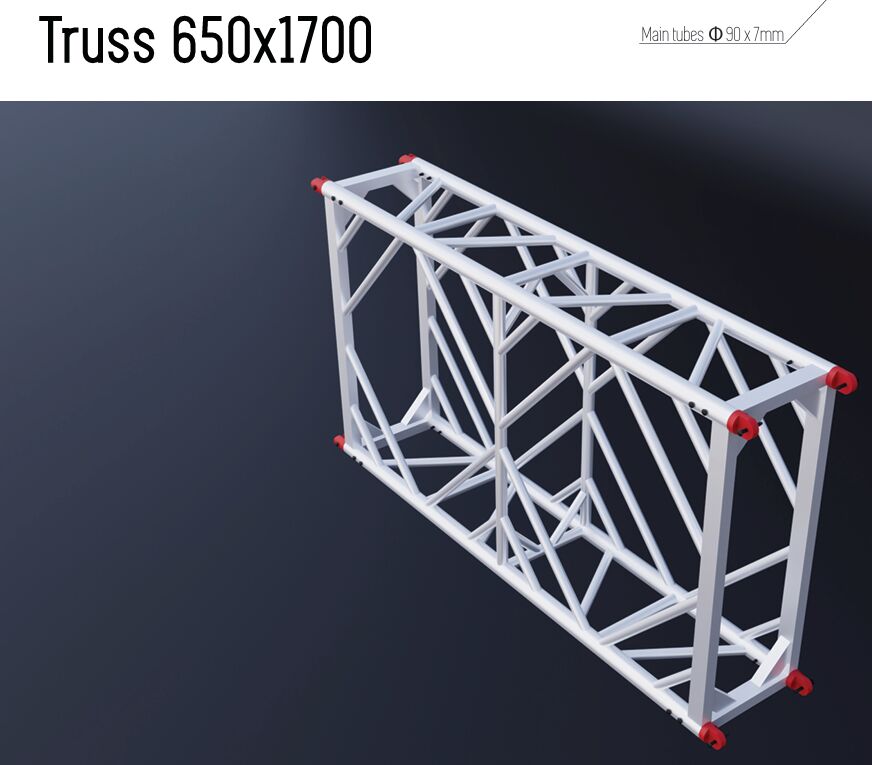 Lightweight Aluminum Stage Truss 500*1000mm and 1000*1000mm with 300kg Load Capacity for Concerts and Events