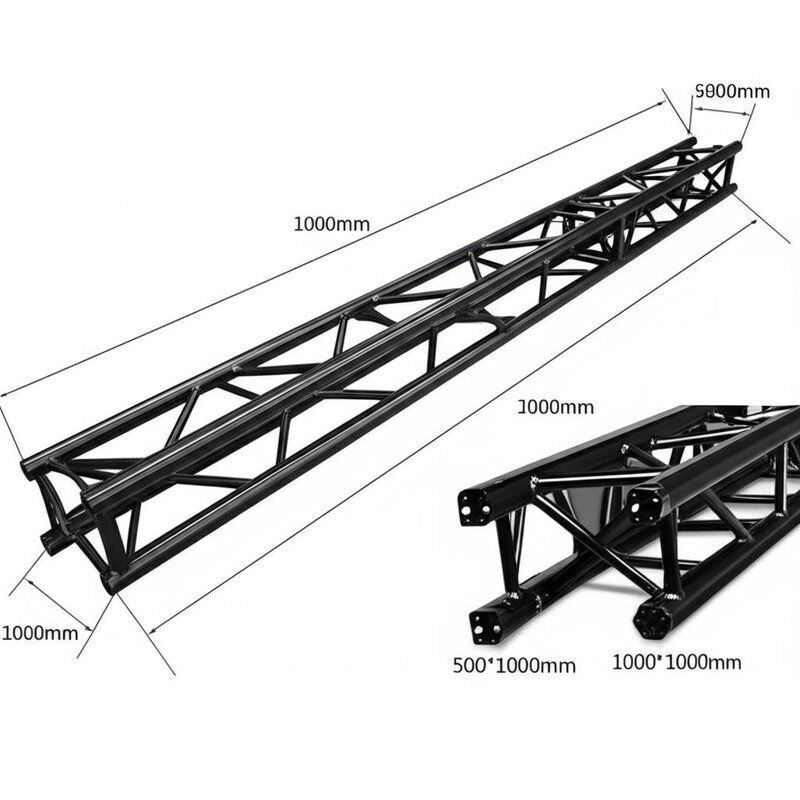 Lightweight Aluminum Stage Truss 500*1000mm and 1000*1000mm with 300kg Load Capacity for Concerts and Events