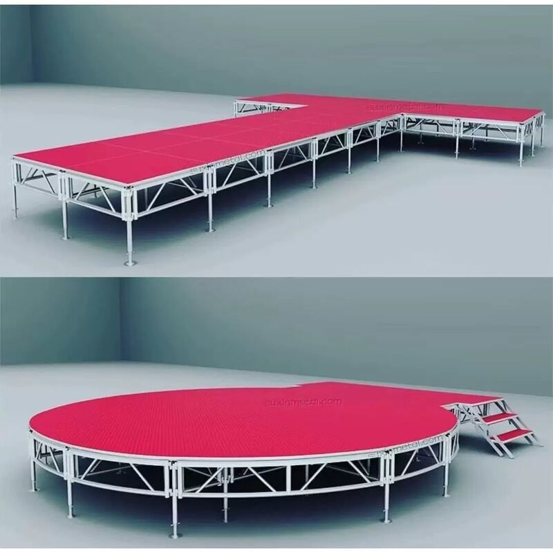 Adjustable Height Waterproof Anti-Skid Aluminum Stage Platform for Outdoor Indoor Events