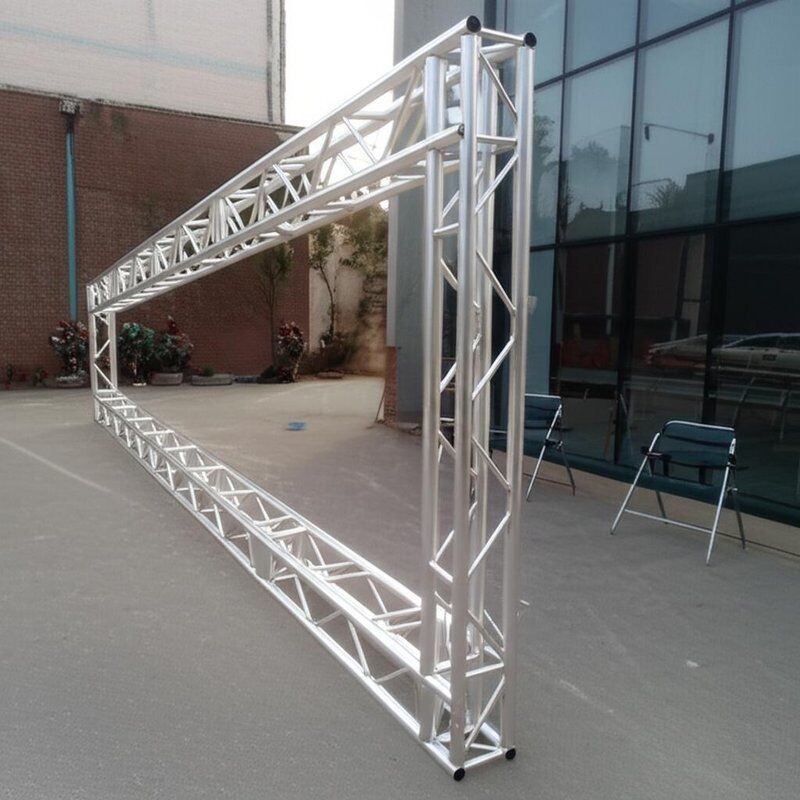 Truss de aluminio U-Frame Modular Lidj truss de iluminación de pie Truss con 300Kg de carga de aleación de aluminio 6082-T6 600x800mm plataforma de escenario de eventos sistemas de truss de eventos
