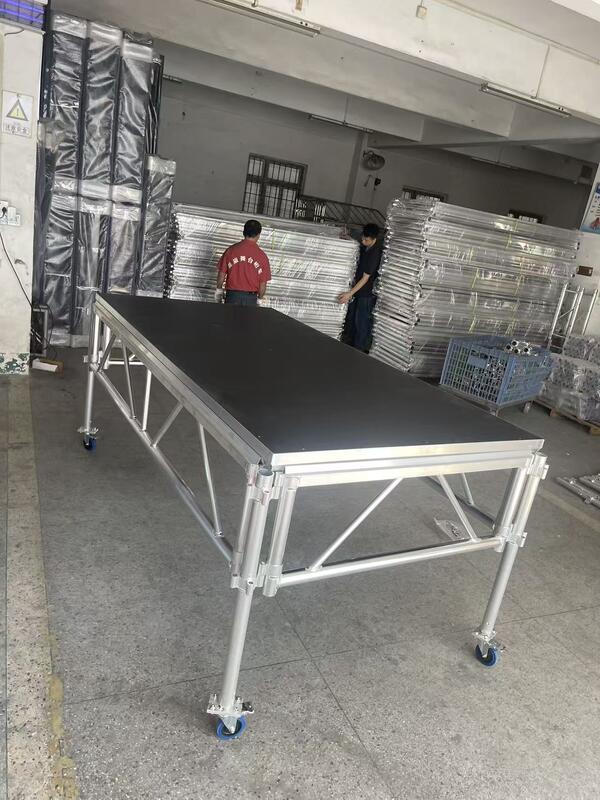 1.22m Aluminum Stage Platform with 18mm Plywood Surface and Safety Equipment Case