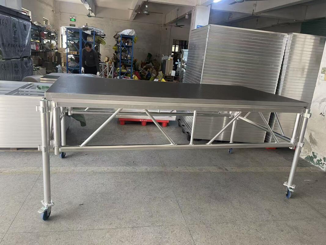 1.22m Aluminum Stage Platform with 18mm Plywood Surface and Safety Equipment Case