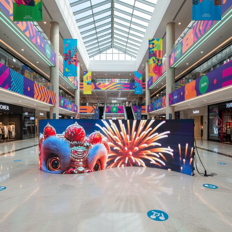 صفحه نمایش LED انعطاف پذیر داخلی P2.6 | نمایشگر LED نرم منحنی با وضوح بالا