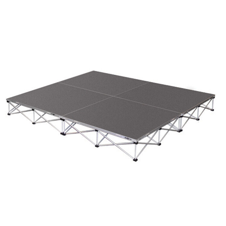 Heavy-duty pop up pull net stage platform with foldable structure, convenient for transport and storage. Ideal for event companies, schools, churches and wedding planners, factory direct price.