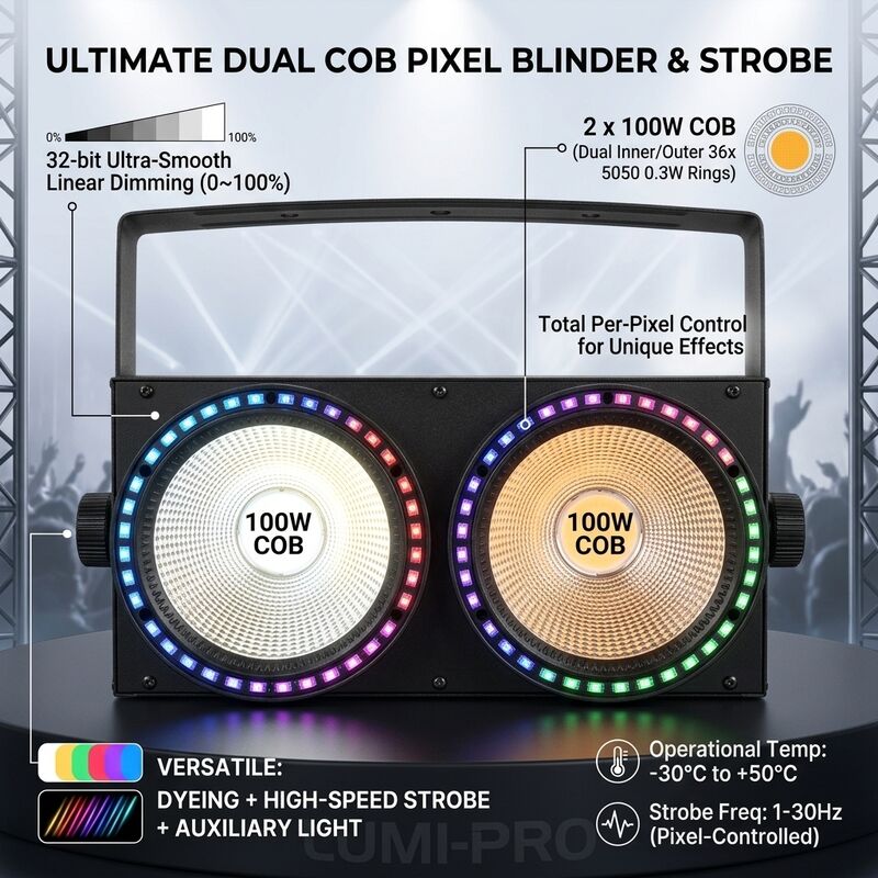 หัวย้ายซัง 200W | RGB DMX512 | เวที Blinder