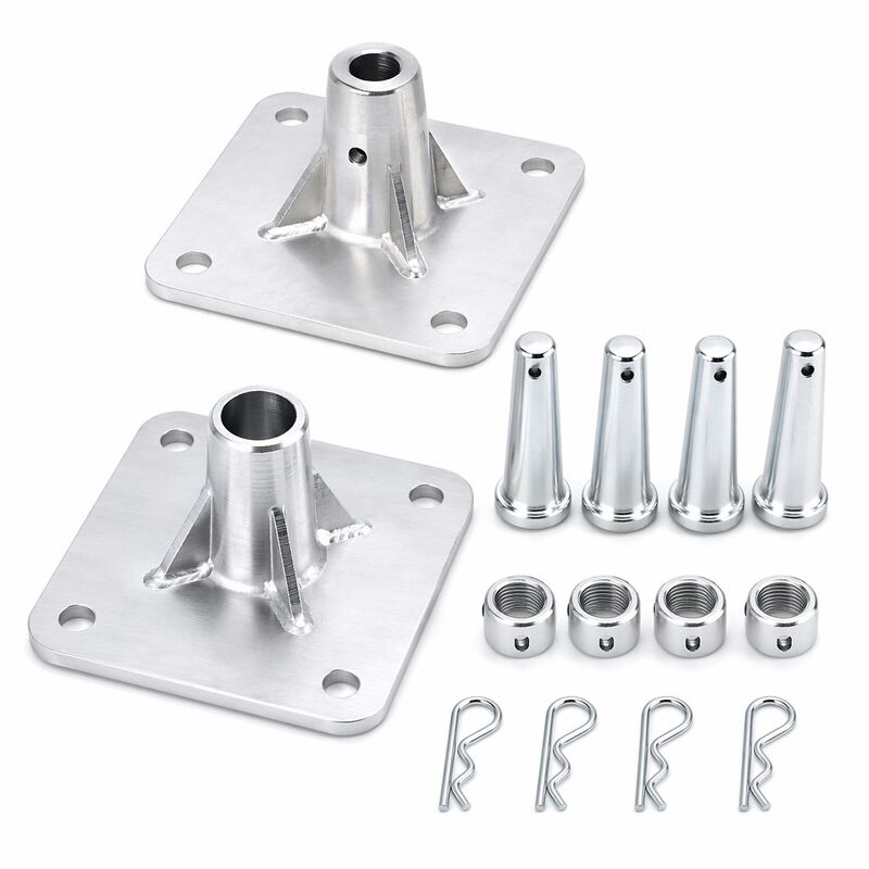 Aluminum Stage Truss Hardware Set with Conical Pin Spigot and Base Plates