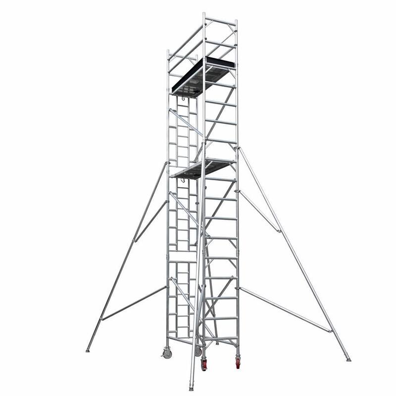 CE EN1004 Certified Aluminum Mobile Scaffold Tower with 6061-T6 Aluminum Alloy and Adjustable Height 6-12m