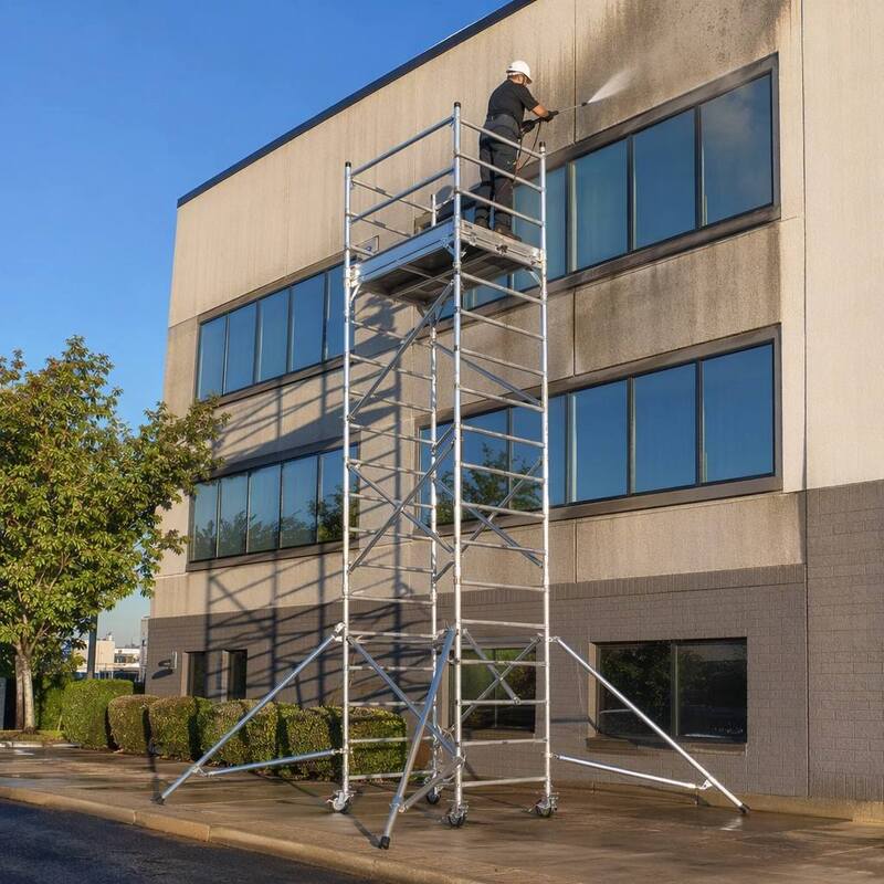 CE EN1004 Certified Aluminum Mobile Scaffold Tower with 6061-T6 Aluminum Alloy and Adjustable Height 6-12m