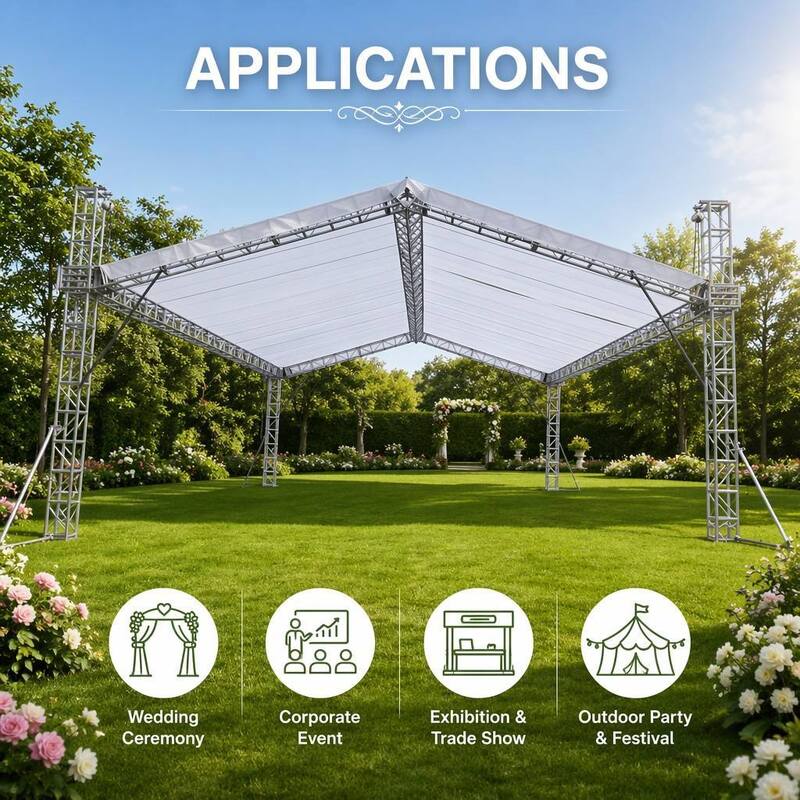 6061-T6 Aluminum Alloy Event Marquee with Waterproof PVC Roof and Modular Portable Design