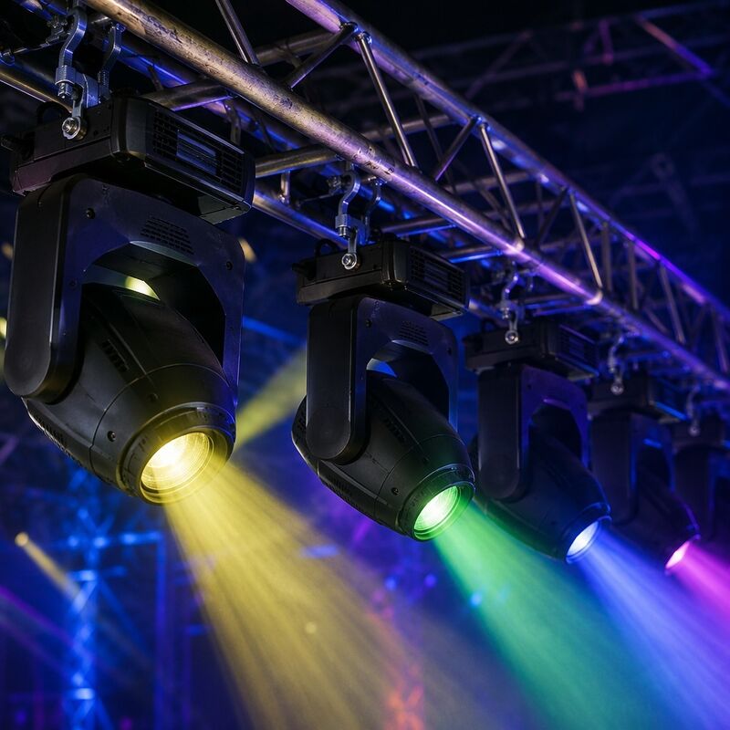 Morsetto per illuminazione a semigiunto in alluminio per tralicci da 30-50 mm con capacità di carico di 25 kg e farfalla a sgancio rapido