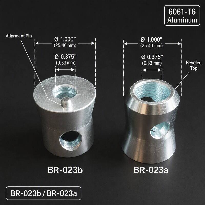 Set di connettori per tralicci da palcoscenico in alluminio 6061-T6 con design a spigot a sgancio rapido e lavorazione di precisione CNC