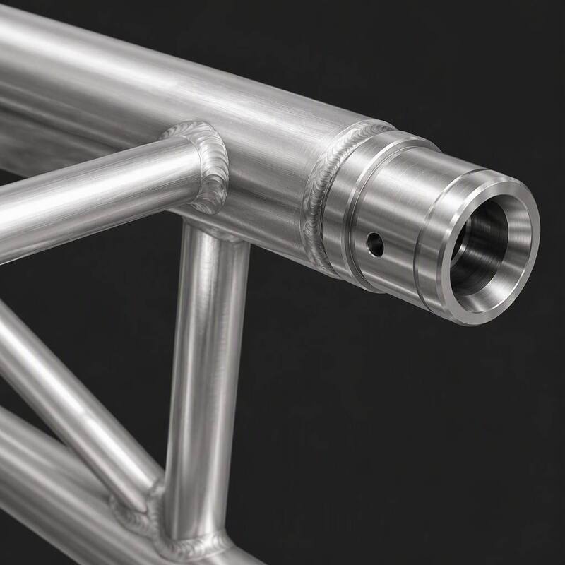 Truss Spigot Aluminium 300x300mm dengan Paduan 6082-T6 dan Penguat Diagonal 4 Sisi untuk Rig Pencahayaan Panggung