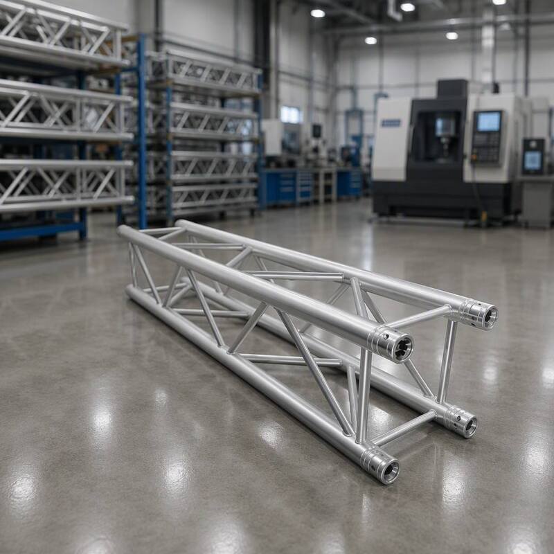 Truss Spigot Aluminium 300x300mm dengan Paduan 6082-T6 dan Penguat Diagonal 4 Sisi untuk Rig Pencahayaan Panggung