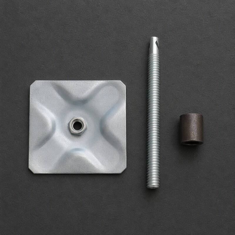 Gato de tornillo ajustable de acero Q235 con placa base galvanizada reforzada en X para sistemas de truss