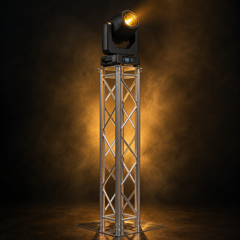 6061-T6 Aluminum Box Truss with Tool-Free Assembly and Custom Height for Stage Lighting and Events