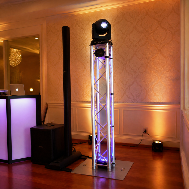 6061-T6 Aluminum Box Truss with Tool-Free Assembly and Custom Height for Stage Lighting and Events