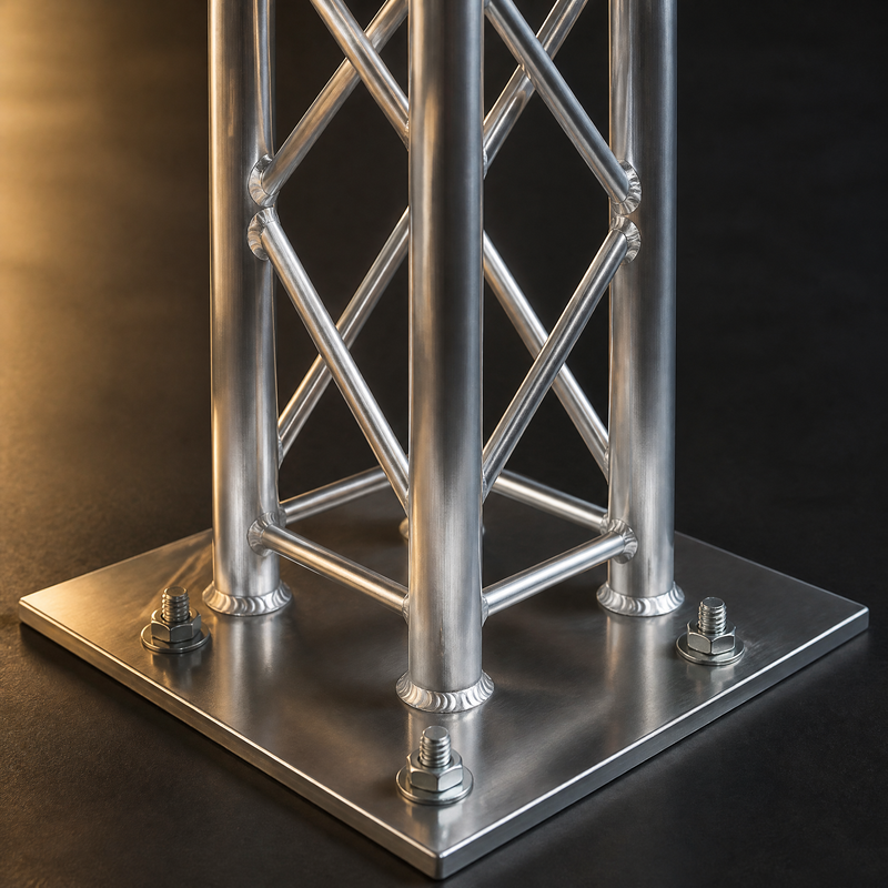 6061-T6 Aluminum Box Truss with Tool-Free Assembly and Custom Height for Stage Lighting and Events