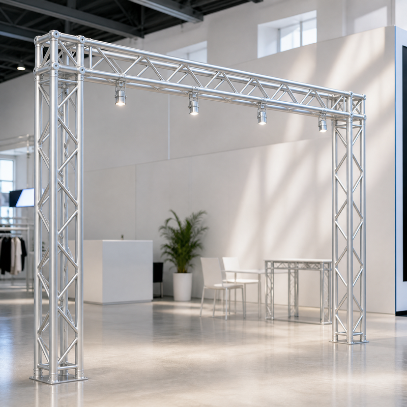 290×290mm Aluminum Box Truss with 6061-T6 Aluminum and 6-Way Corner Connector for Stage Lighting and Events