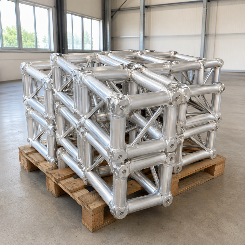 290×290mm Aluminum Box Truss with 6061-T6 Aluminum and 6-Way Corner Connector for Stage Lighting and Events