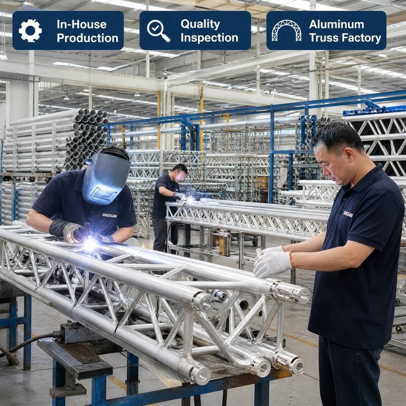 Portable Outdoor Stage Truss System with Canopy, Aluminum Alloy Modular Truss Tower Star Base, Arched Roof Frame, Stage Platform, Custom Size, Made to Order, Factory Direct, One-on-One Design, Event