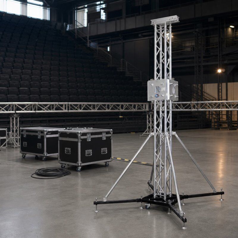 6m Ground Support Aluminium Stage Truss with 500kg Load Capacity and Sliding Sleeve Block for Line Array Lighting
