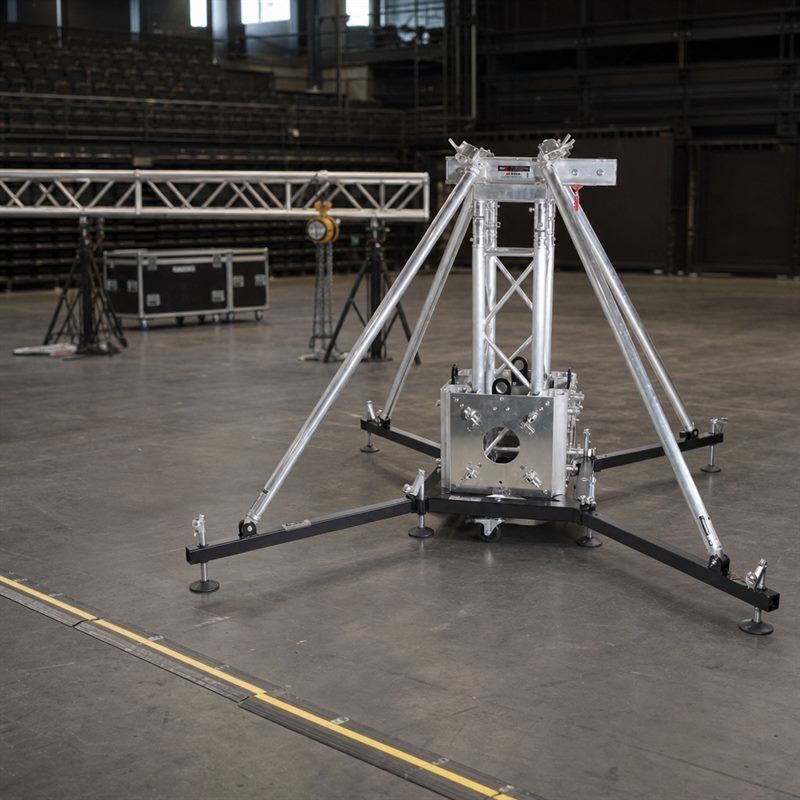 6m Ground Support Aluminium Stage Truss with 500kg Load Capacity and Sliding Sleeve Block for Line Array Lighting