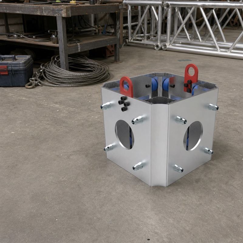 6m Ground Support Aluminium Stage Truss with 500kg Load Capacity and Sliding Sleeve Block for Line Array Lighting